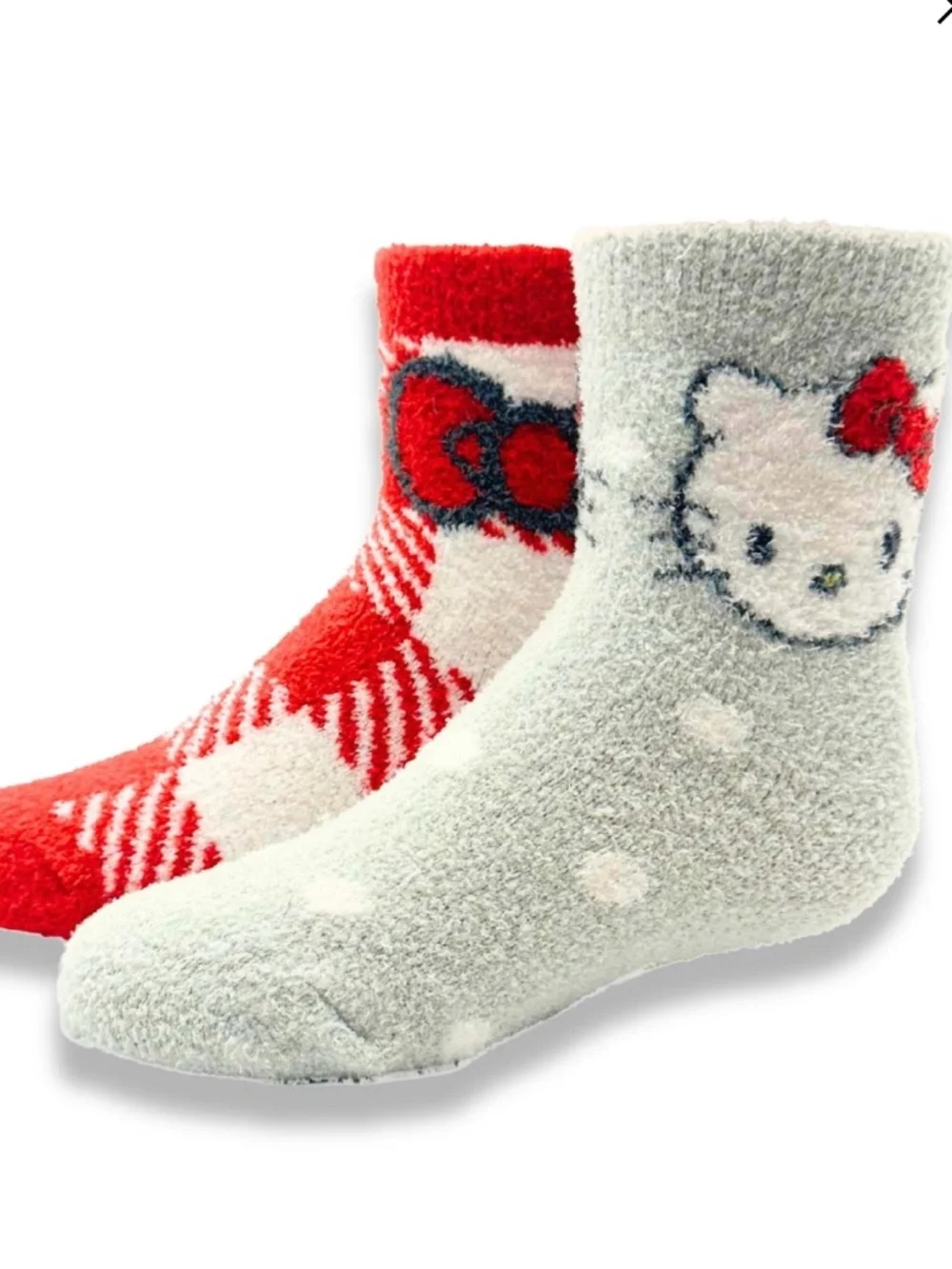 Hello Kitty Girls 2 PK Socks Size M/L NWT